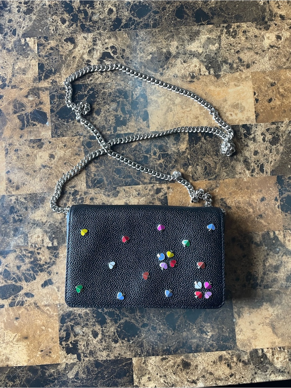 New Kate spade studded multicolor chain crossbody